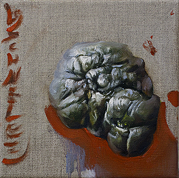 Werkreihe-silence is golden- �l auf Leinwand 20 x 20 cm