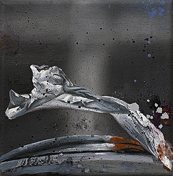 Werkreihe-Endje van de Welt - �l auf Leinwand 20 x 20 cm