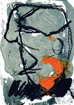 Feld/Grau  &Ouml;l/Papier 32 x 44 cm