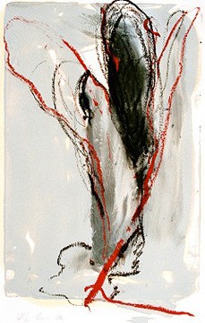 Hausenge,l &Ouml;l/Papier, 49 x 33 cm