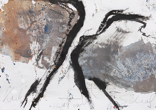 Kuh-Schaf �l/Papier 21 x 29 cm