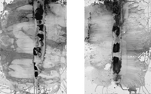 Werkreihe-Beton- Acryl/Papier je 70x 50 cm