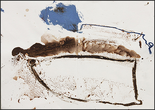 Schlitten, �l/Papier 21 x 29 cm