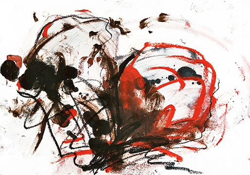 Werkreihe-Rosrbud- &Ouml;l/Papier, 28 x 41 cm