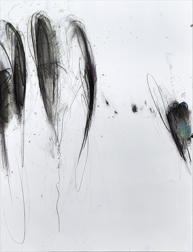 Die Wahl - Mischt/Blei/Papier 61 x 42 cm